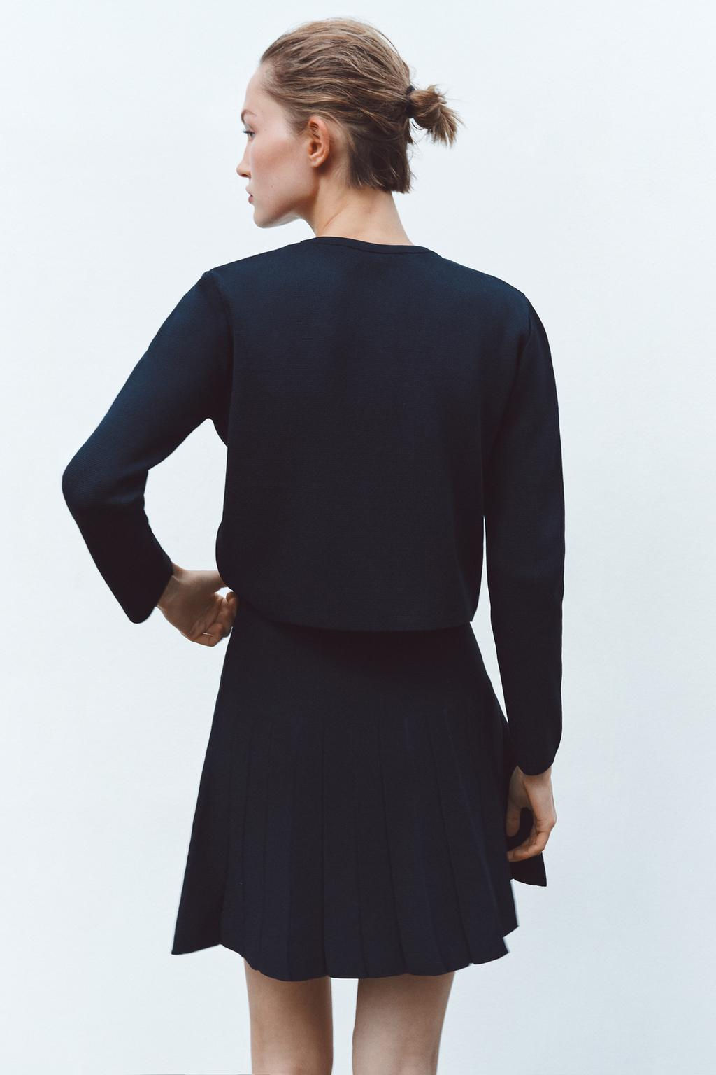 BOX PLEAT KNIT MINI SKIRT - Zara фото 3
