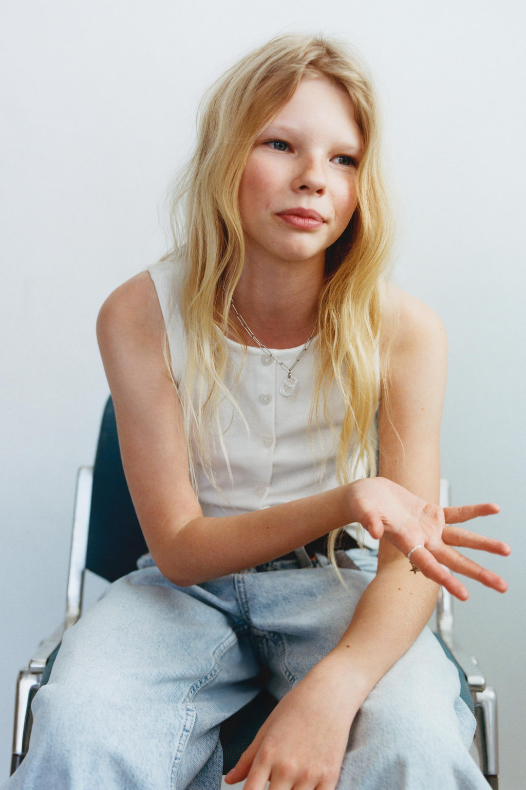 CAMISETA BOTONES / Blanco