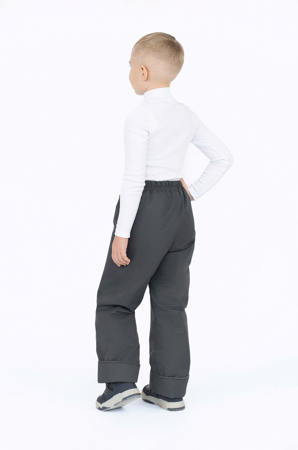 Брюки на поясе мембранные демисезонные черные - Arctic kids фото 3