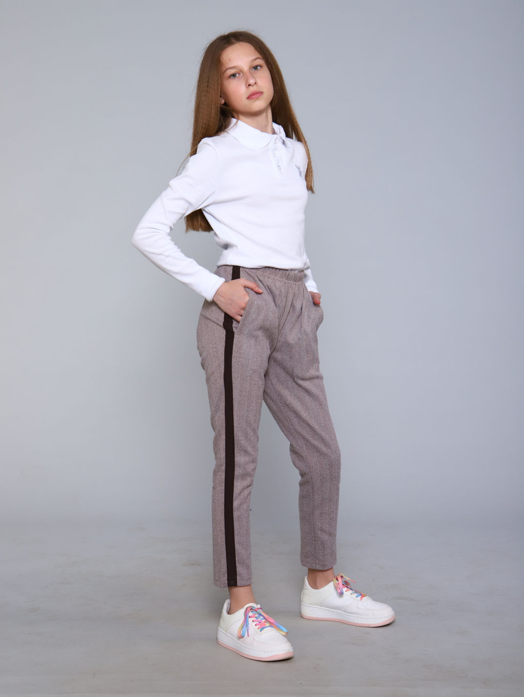 Брюки Салли-1 бежевый - Ладошки фото 12