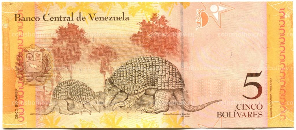 5 боливар 2007 года Венесуэла