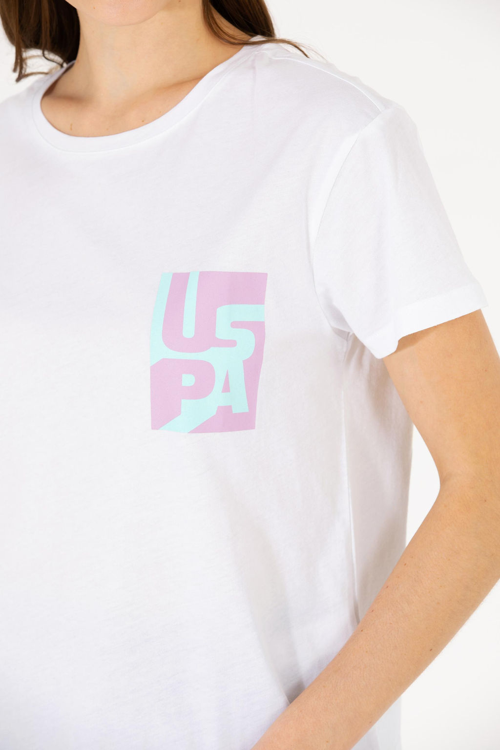 U. S. Polo Assn Женская белая футболка с круглым вырезом - U.s. polo assn фото 7