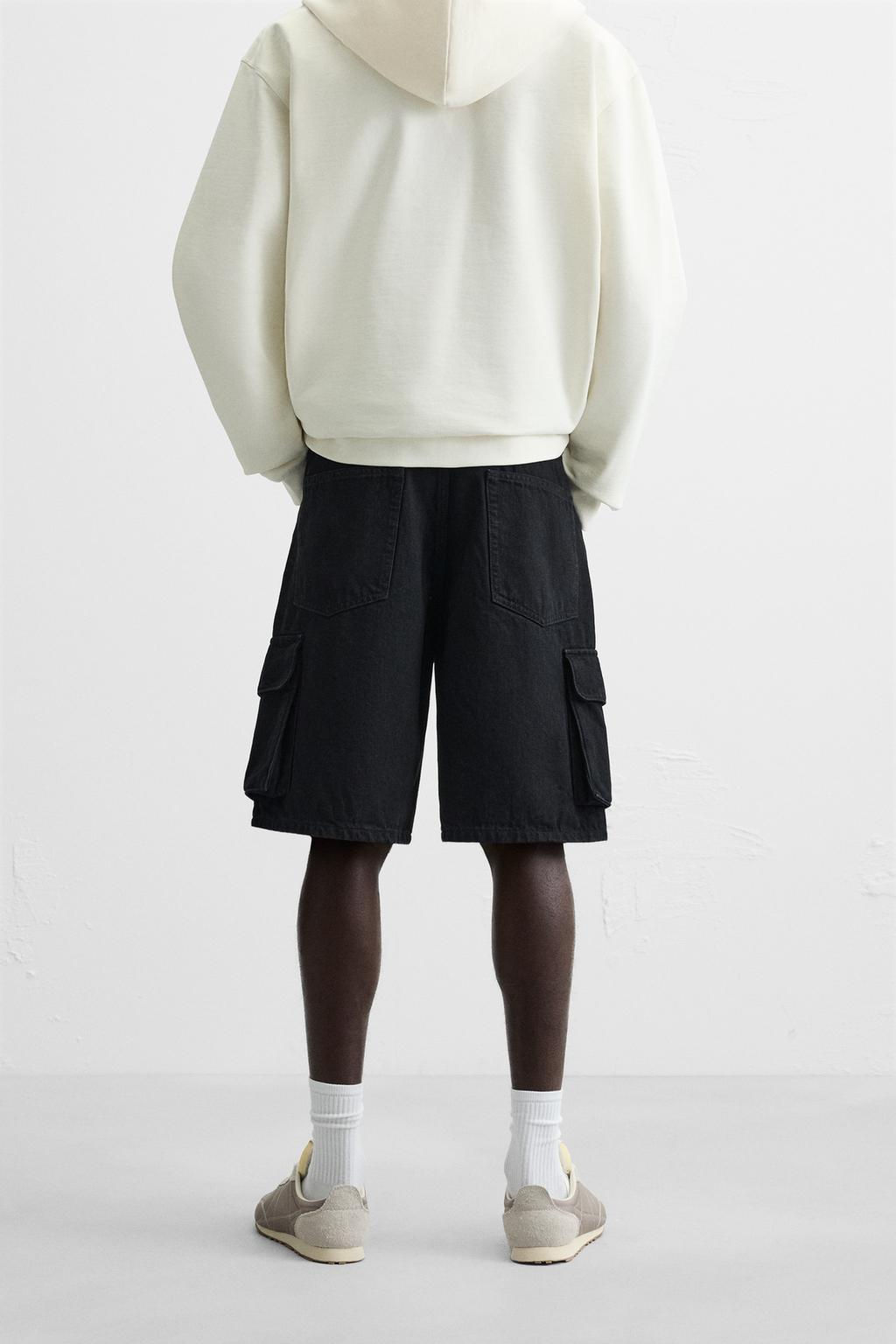 DENIM CARGO BERMUDA SHORTS - Zara фото 13