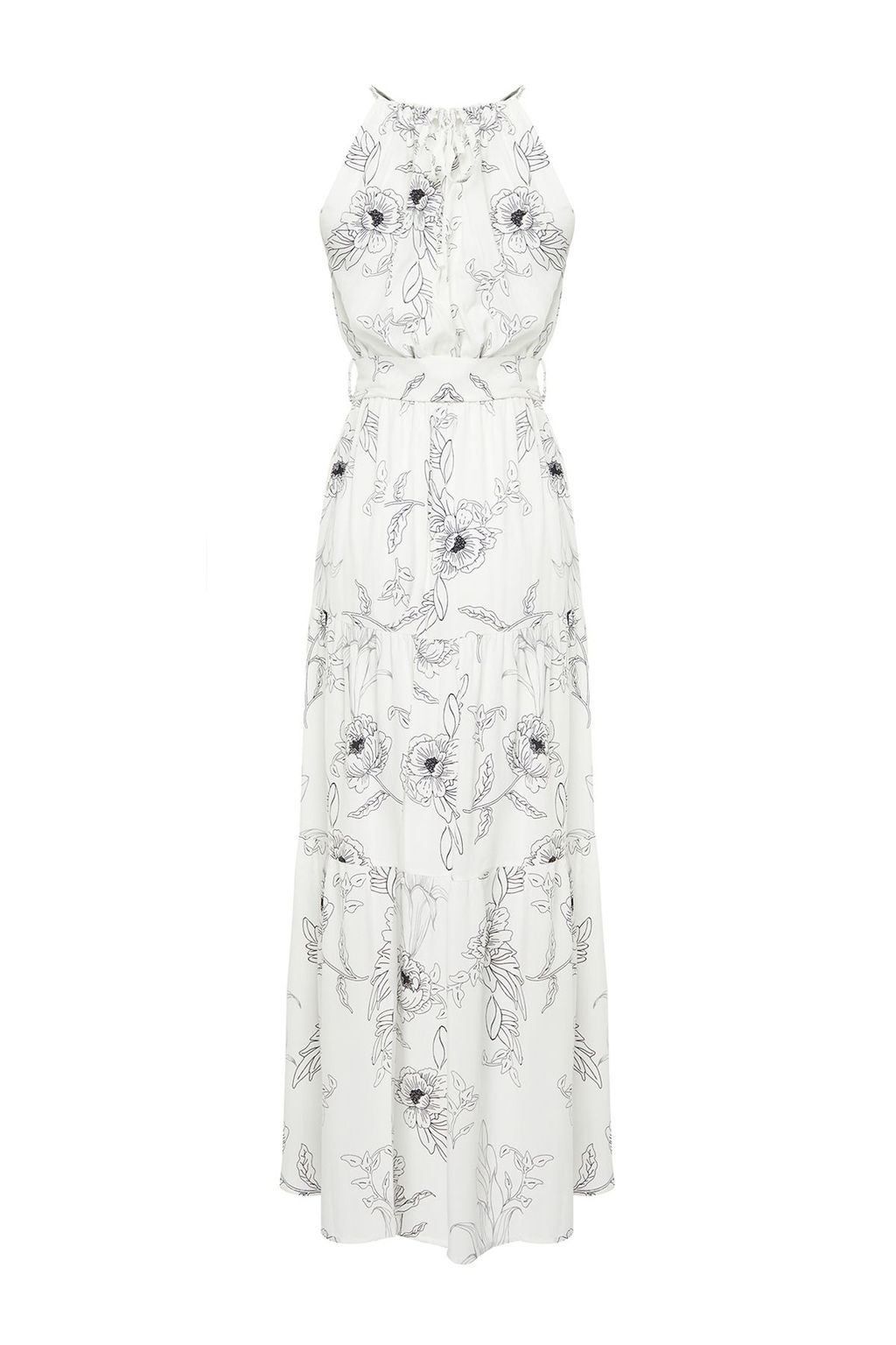 TRENDYOLMILLA Siyah Animal Shift Shally Maxi Dokuma Elbise TWOSS24EL00872 фото 20