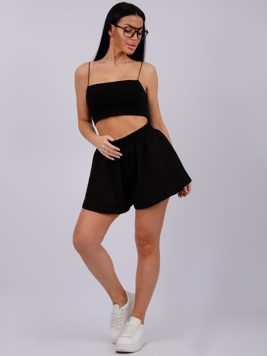 Шорты Лолита, футер с лайкрой - Малина фото 26