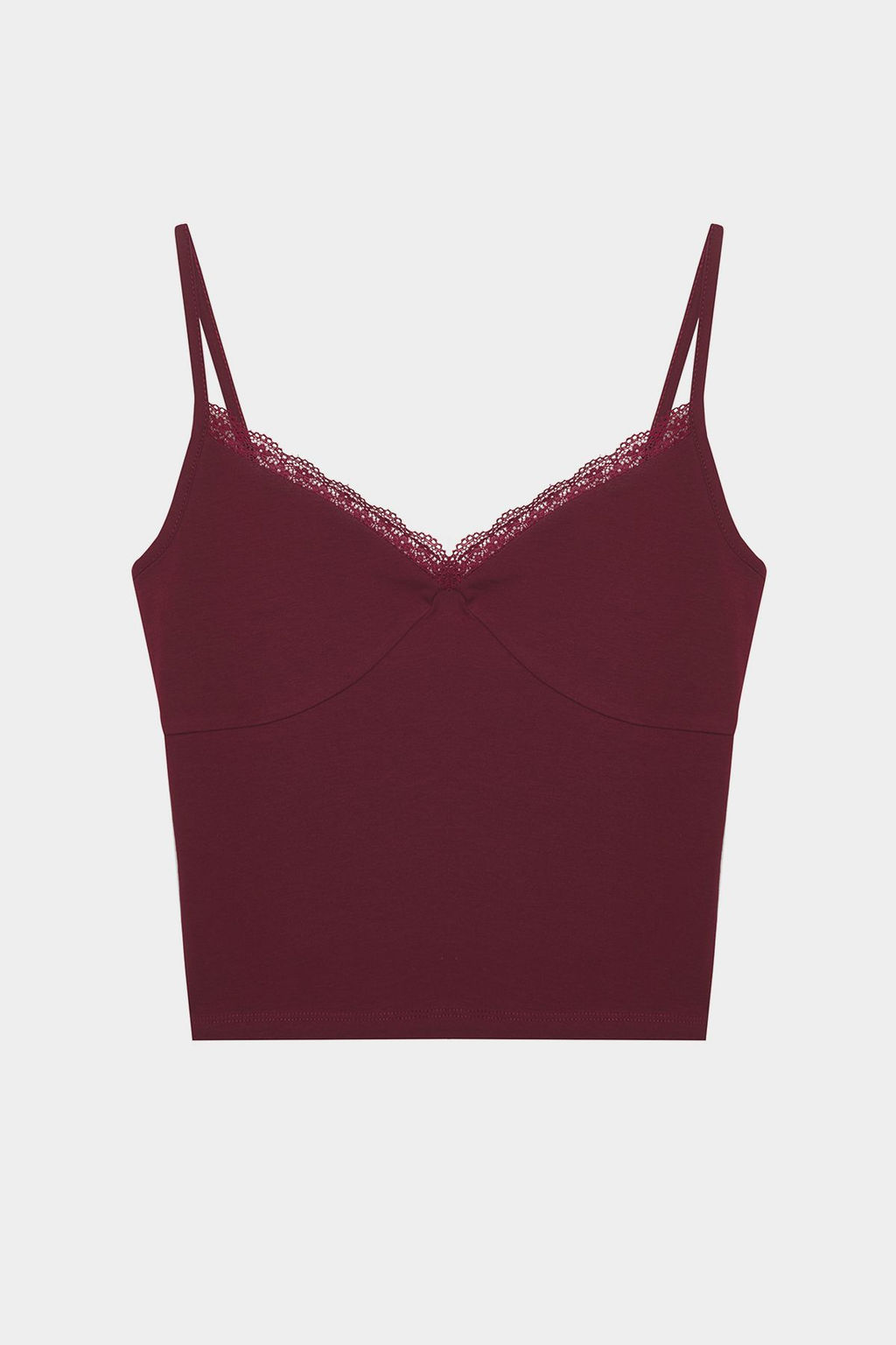 TRENDYOLMILLA Bordo Dantel Detayl? Ask?l? Fitted/Vucuda Oturan Orme Atlet TWOSS25AL00013  фото 5
