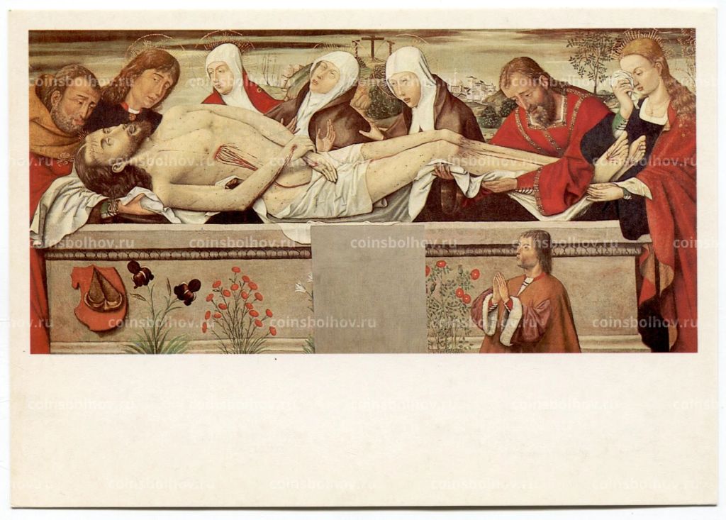 Открытка живопись Неизвестный Испанский художник Положение во гроб