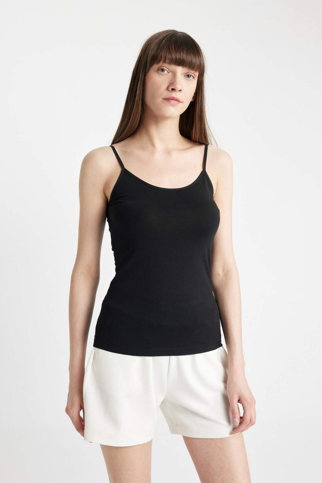 Fall in Love Pamuklu Ince Ask?l? Beyaz Ic Atlet - Defacto фото 2