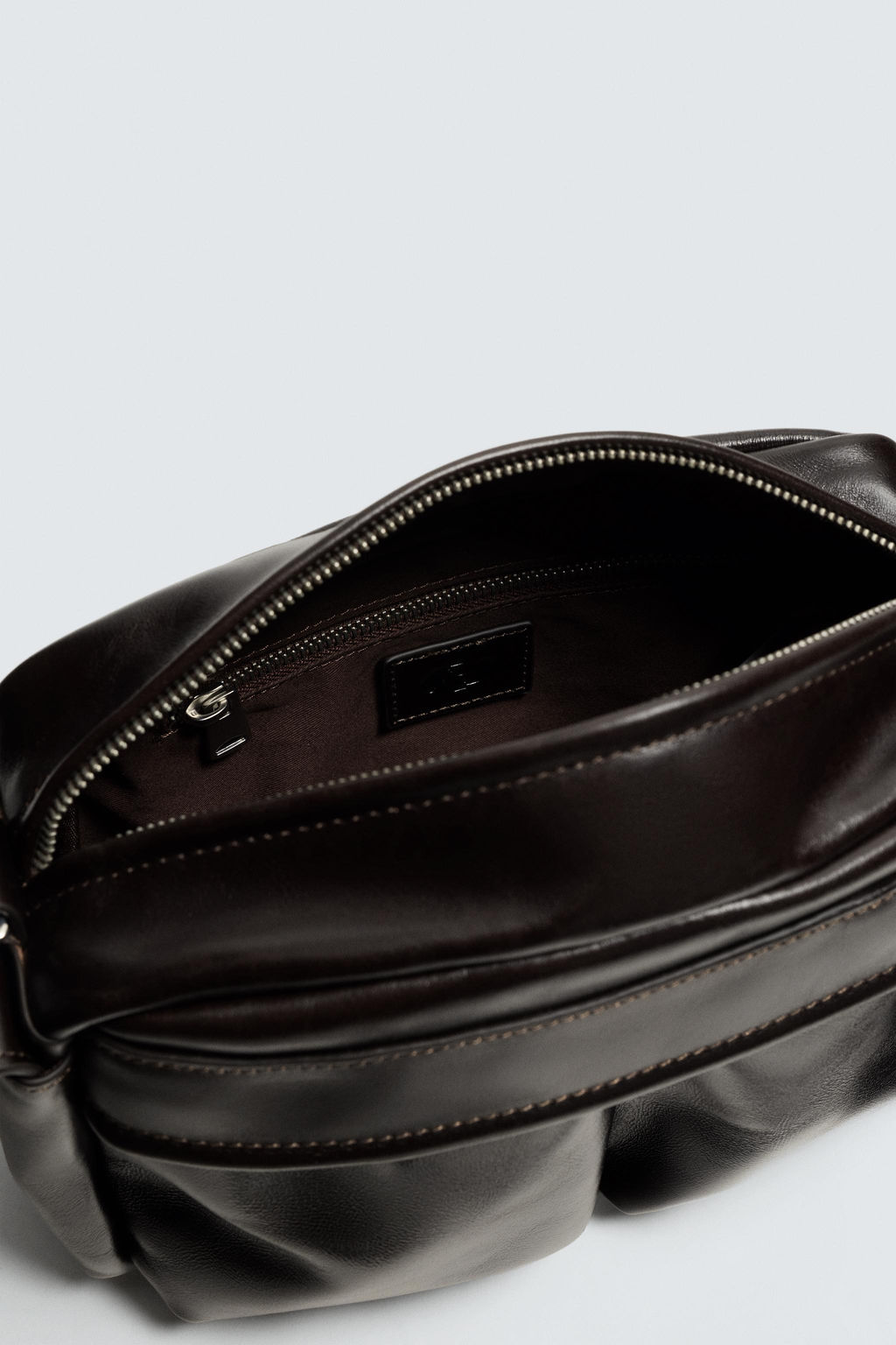 LEATHER CROSSBODY BAG - Zara фото 4