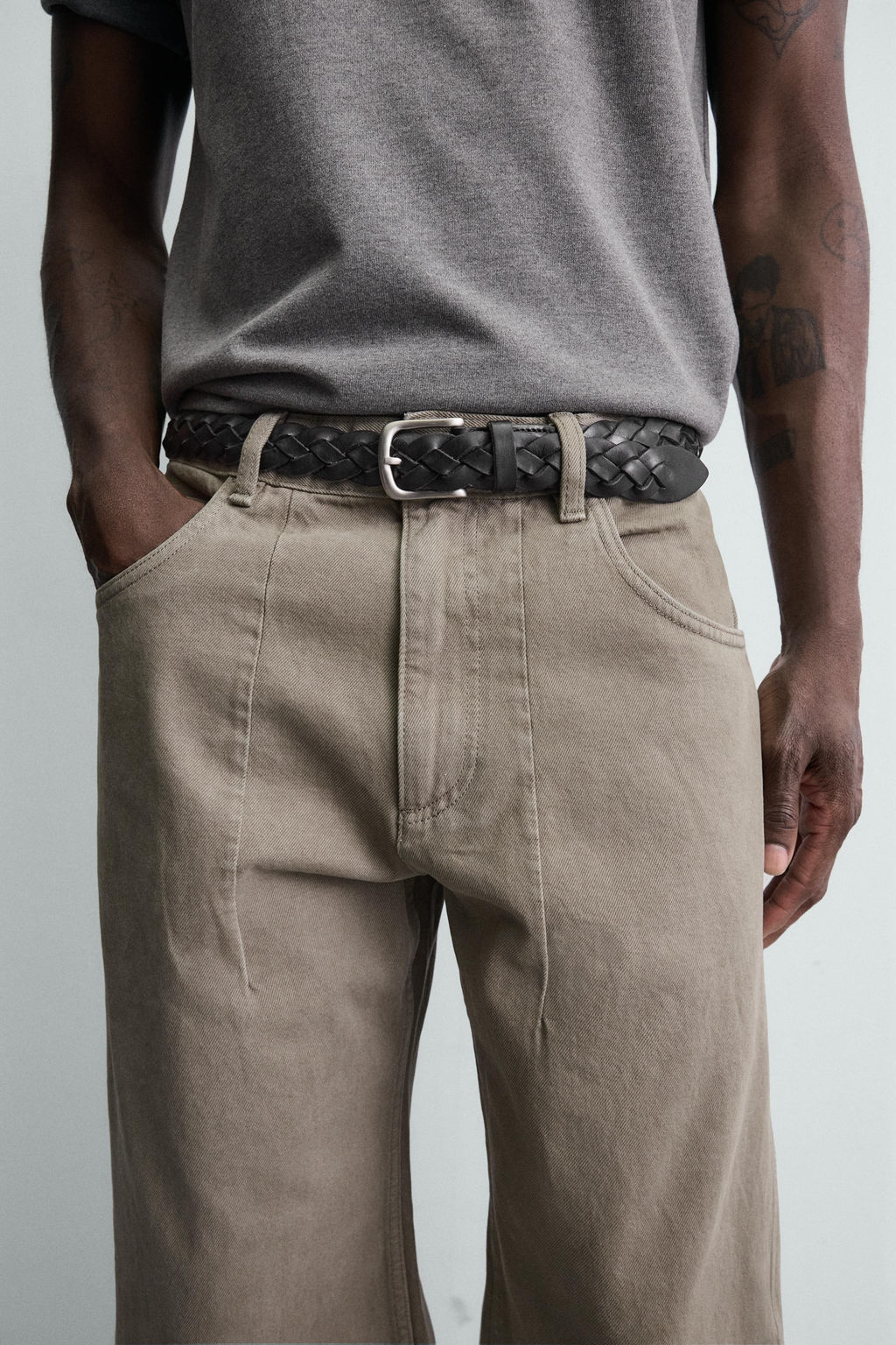 JEANS BALLOON FIT CREMALLERA / Tostado - Zara фото 7