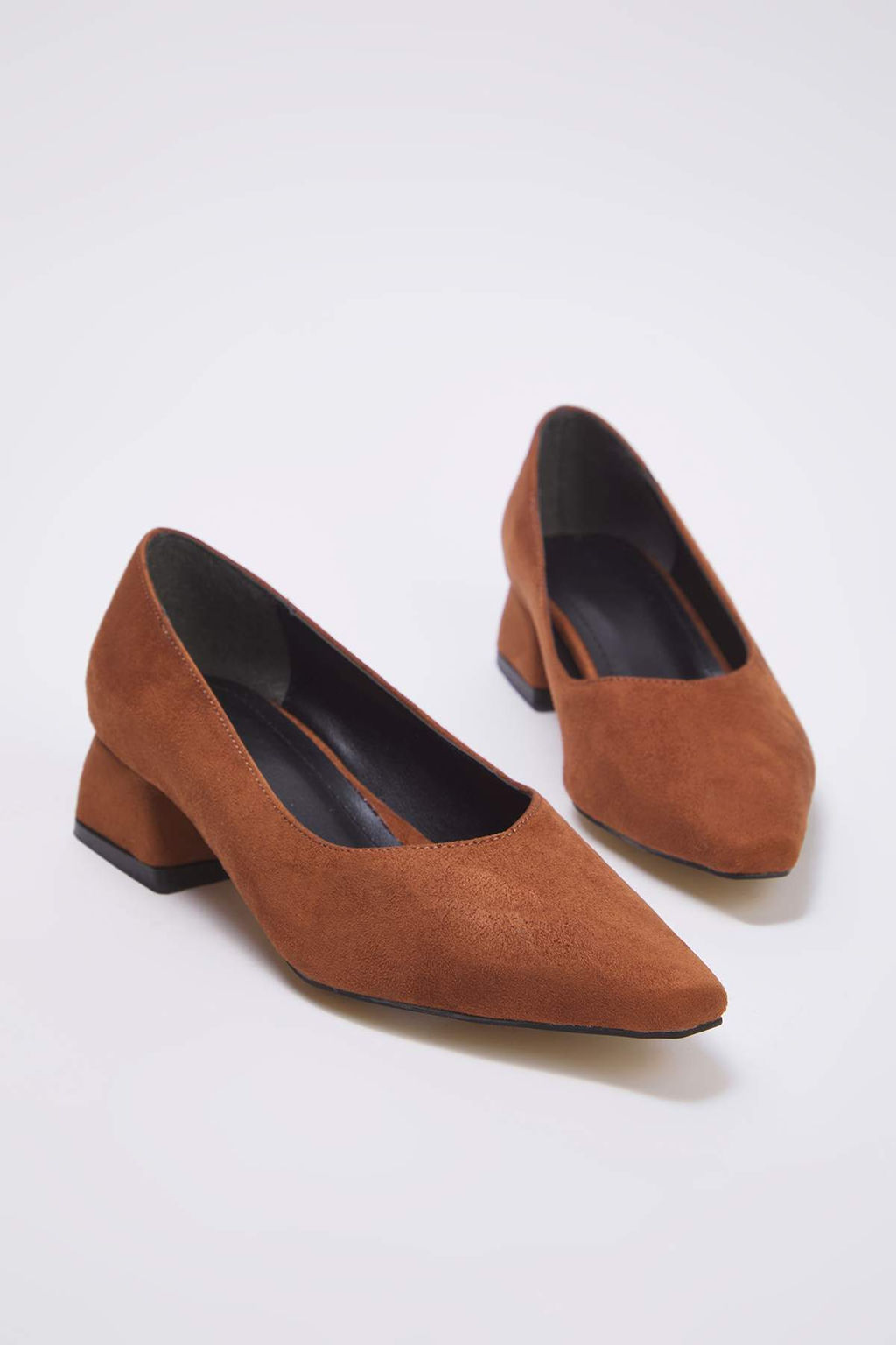 Taba Suet Sivri Burun Kad?n Blok Topuklu Ayakkab? 
TAKAW26TO00006 - Trendyolmilla фото 4