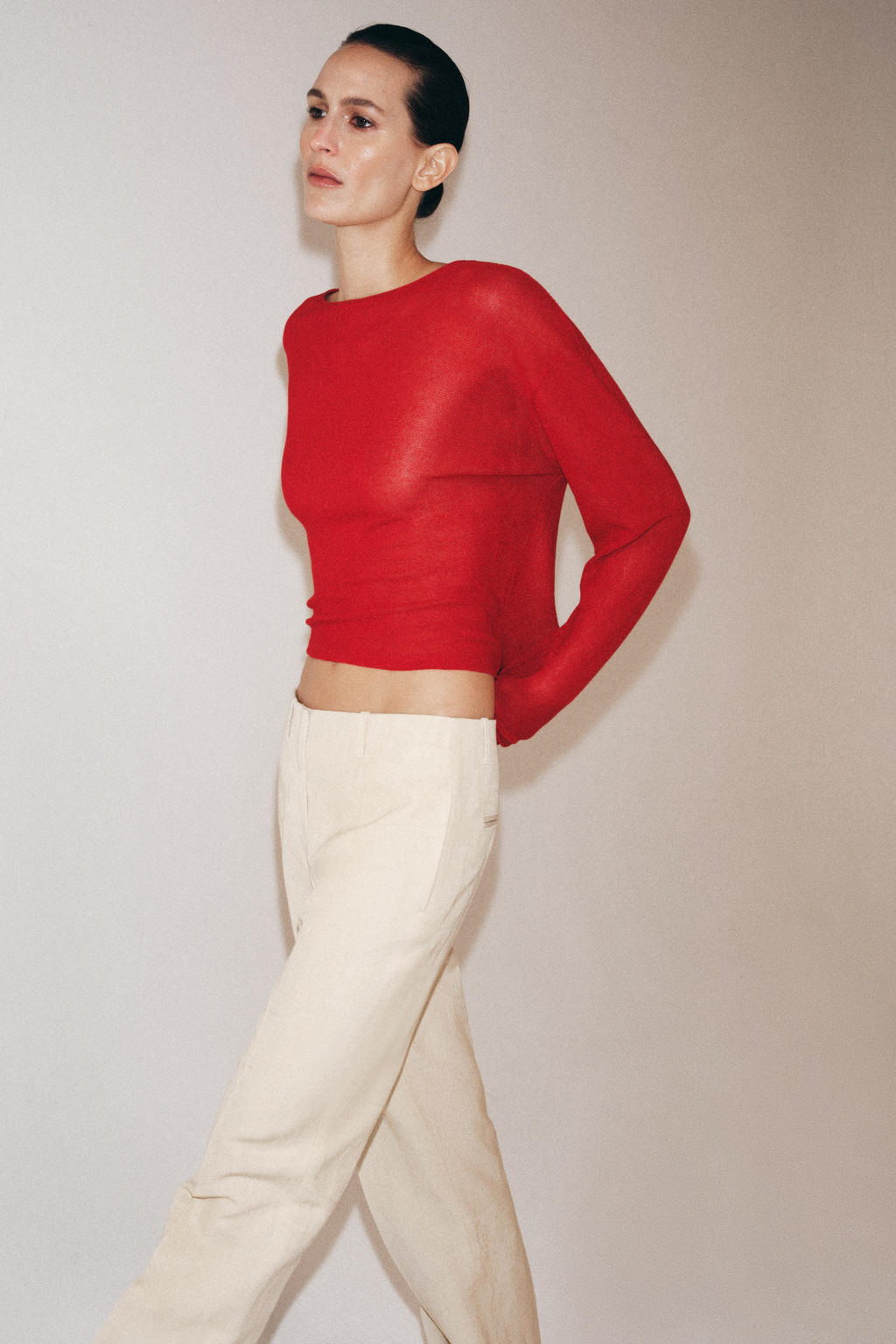 JERSEY R?STICO CALADO / Rojo - Zara фото 5