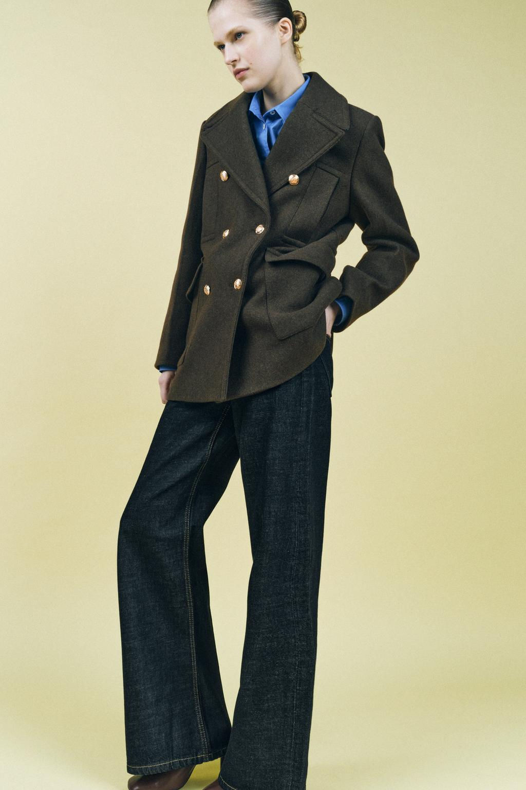 ZW COLLECTION WOOL BLEND COAT - Zara фото 3