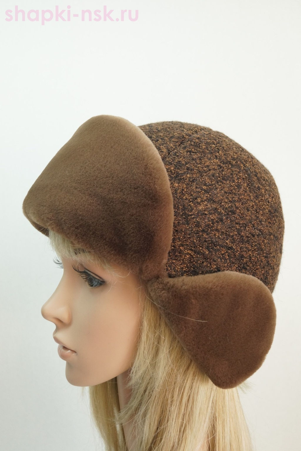 Нон-стоп шерсть ладен Ушанка женская (55-58)