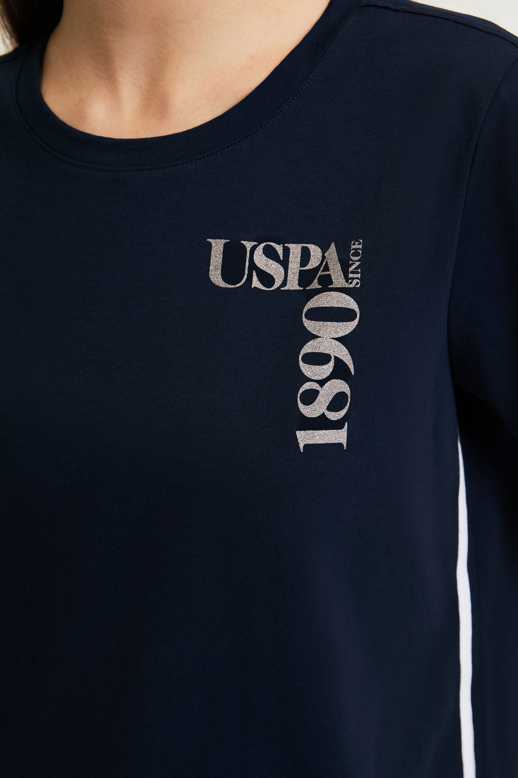 Kad_n Lacivert Bisiklet Yaka Ti__rt - U.s. polo assn фото 6