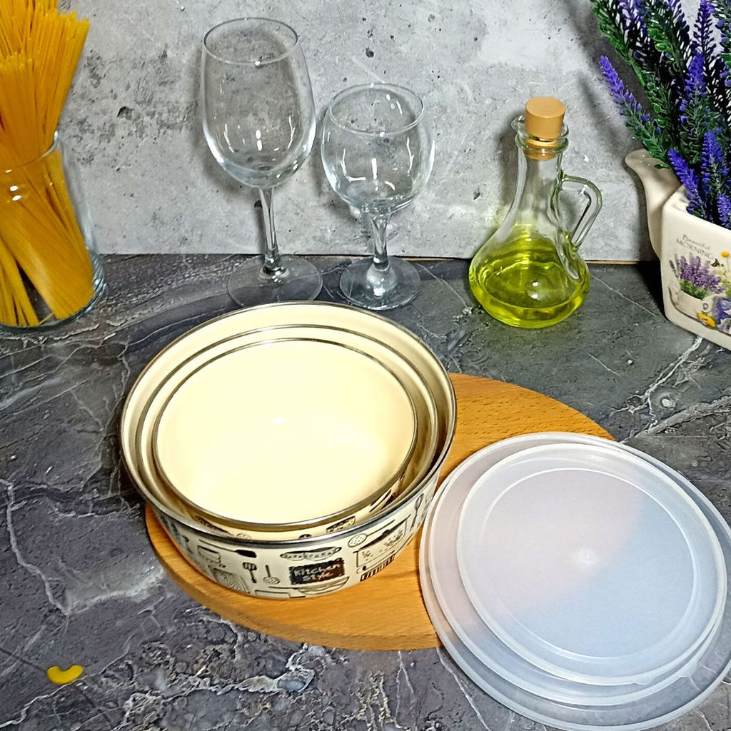 Набор из 3 предметов.№47 Стиль кухни, слоновая кость, 1DM47PL - Стальэмаль фото 6