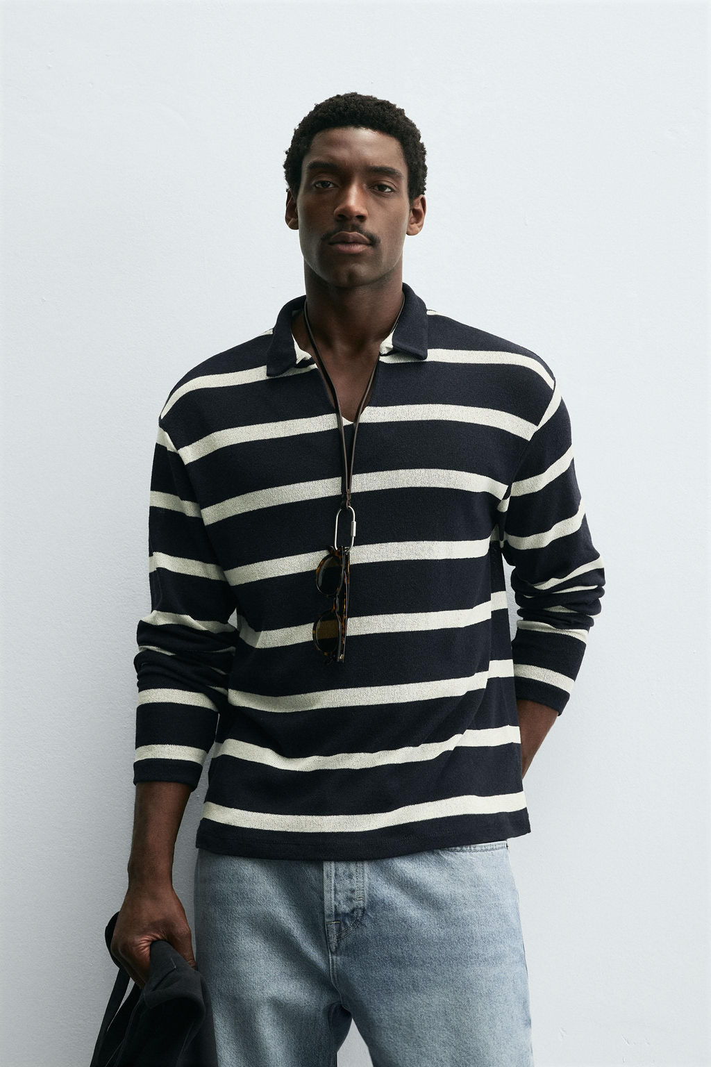 STRIPED JACQUARD POLO SHIRT - Zara фото 2