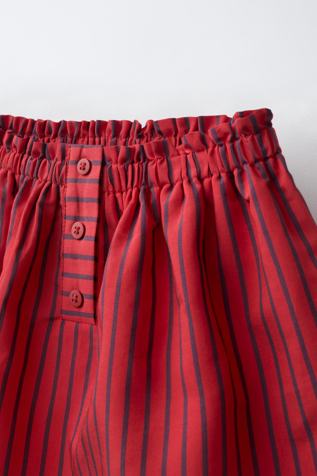 FALDA BERMUDA RAYAS CON MODAL / Rojo - Zara фото 7