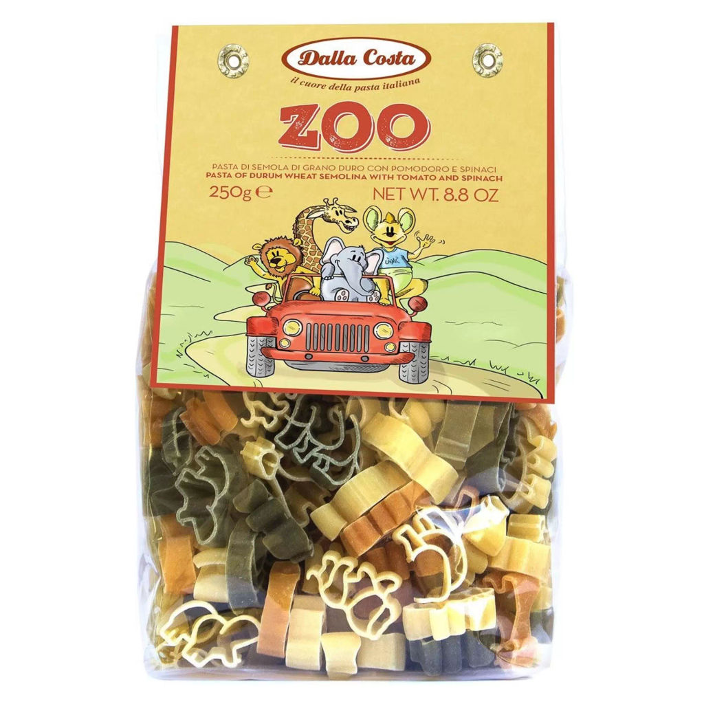 Макаронные изделия без яиц Dalla Costa со шпинатом и томатами Зоопарк (0,250 кг)  фото 2