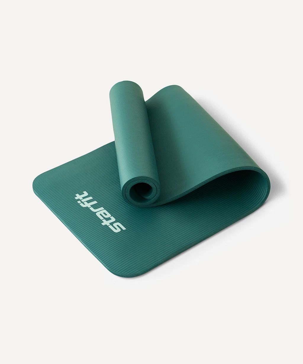 Коврик для йоги и фитнеса STARFIT FM-301 NBR, 1,2 см, 183x61 см, изумрудный