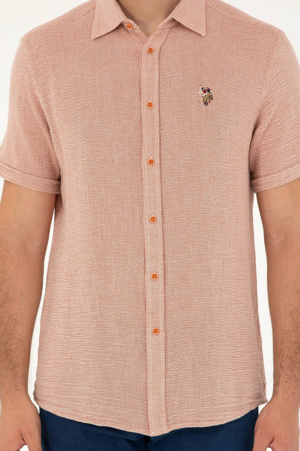 U. S. Polo Assn / Мужская рубашка с коротким рукавом в плитку - U.s. polo assn фото 6