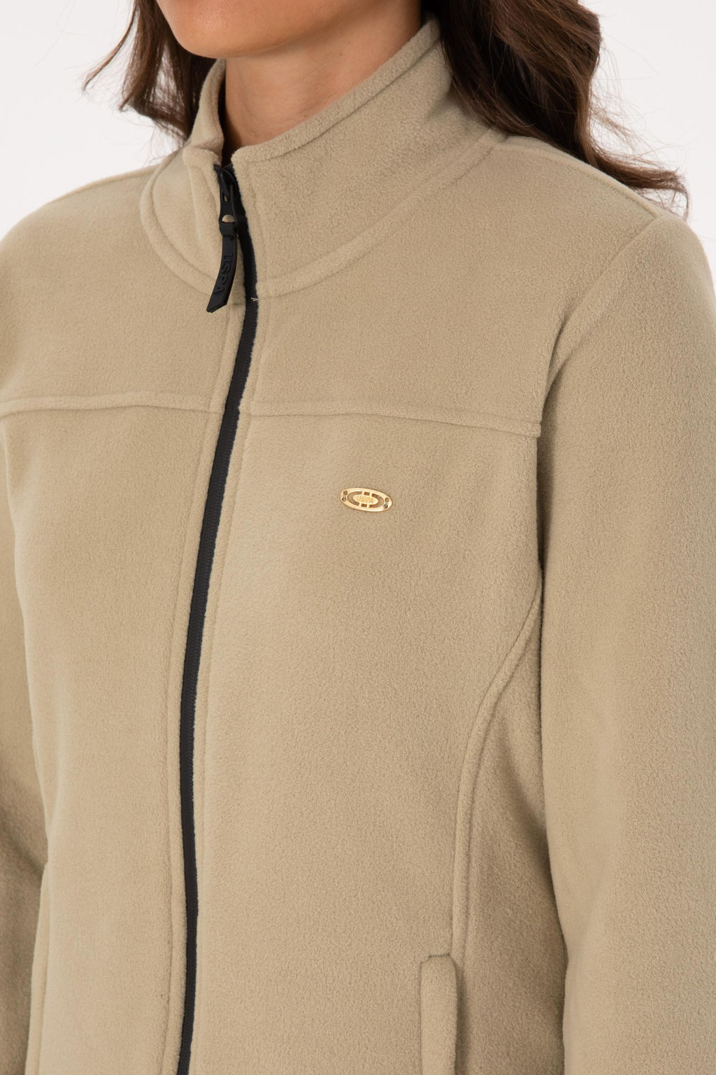 Kad_n A__k Haki Fermuarl_ Dik Yaka Polar Sweatshirt - U.s. polo assn фото 7
