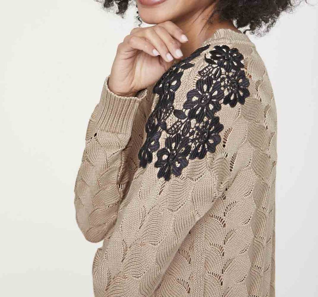 Пуловер, песочно-черный - Heine фото 5