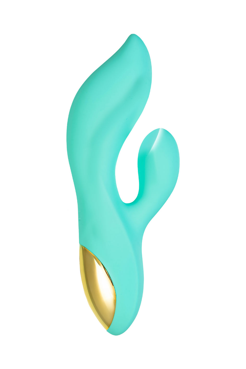 Вибратор с двойной стимуляцией Eromantica Vivian, силикон, мятный, 20 см  фото 4