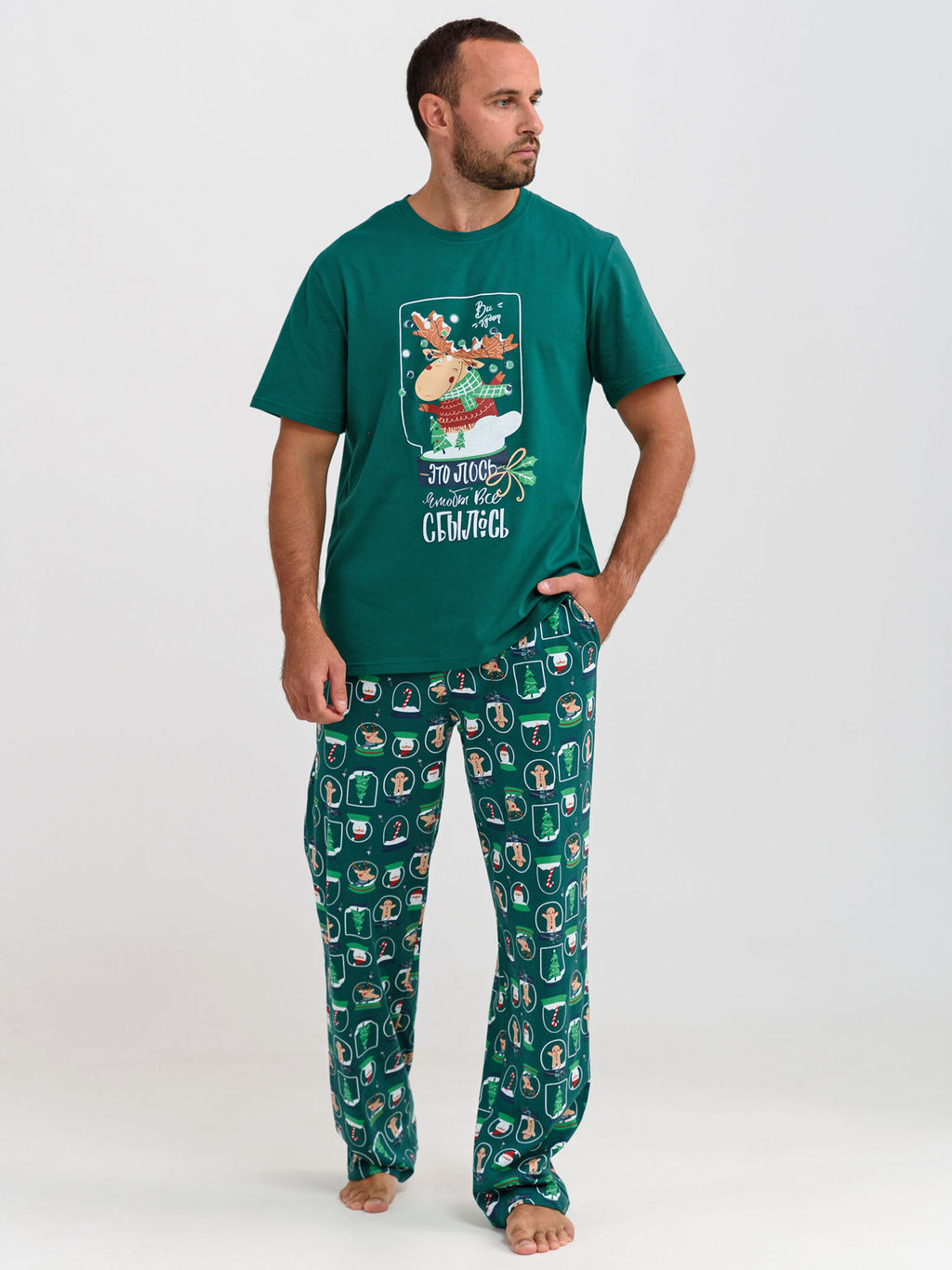 Пижама мужская 100% хлопок Все будет! - Оптима фото 3