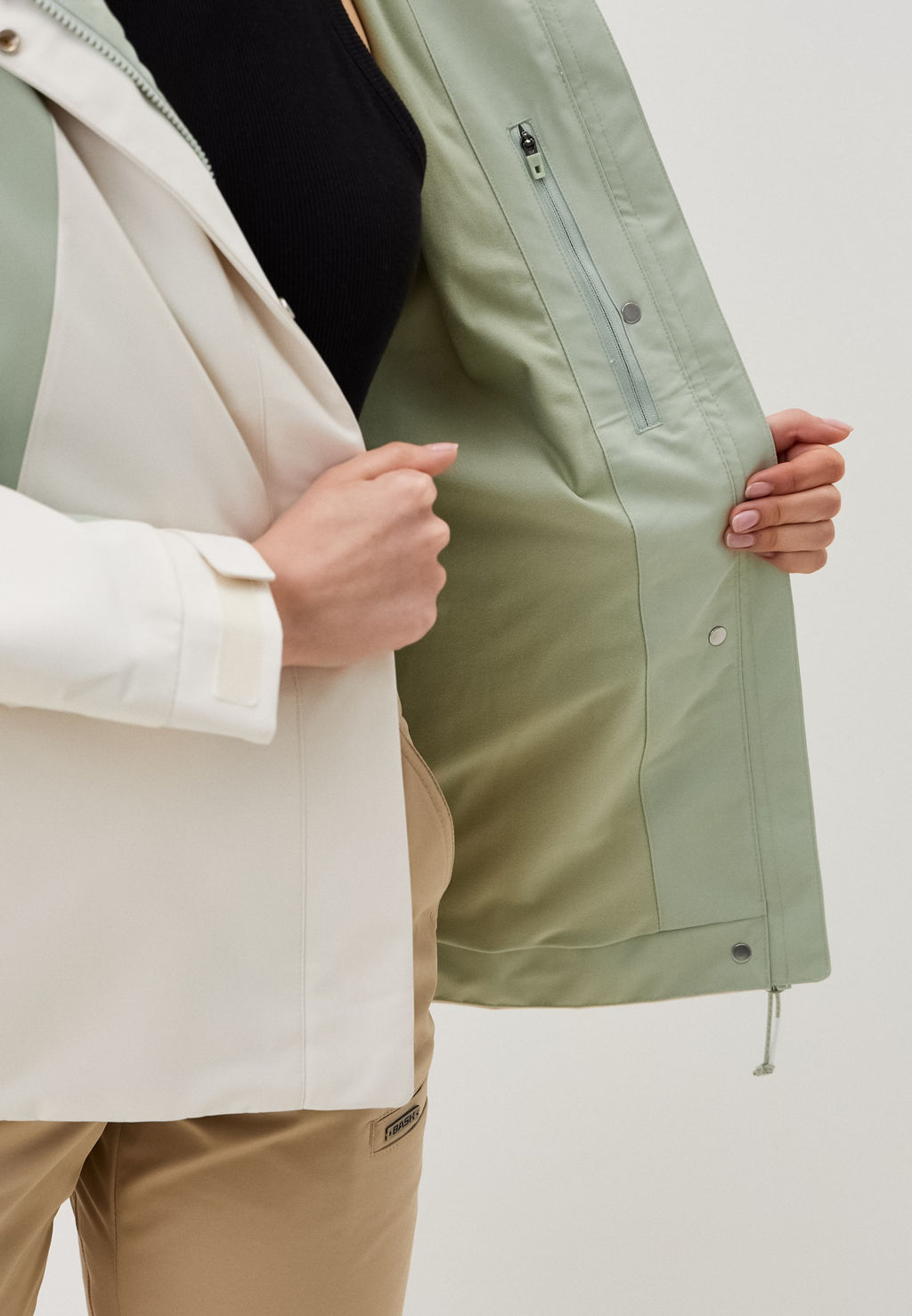 Куртка OUTDOOR A-RAIN RESISTANT Белый/Зеленый