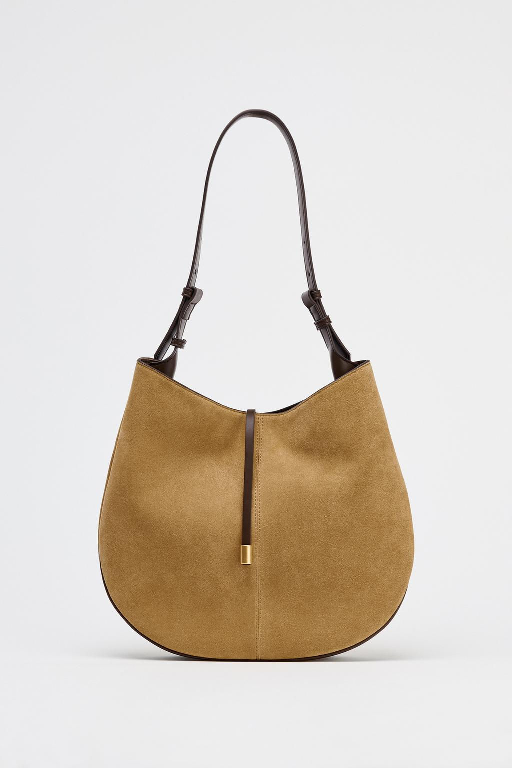 SPLIT SUEDE SHOULDER BAG