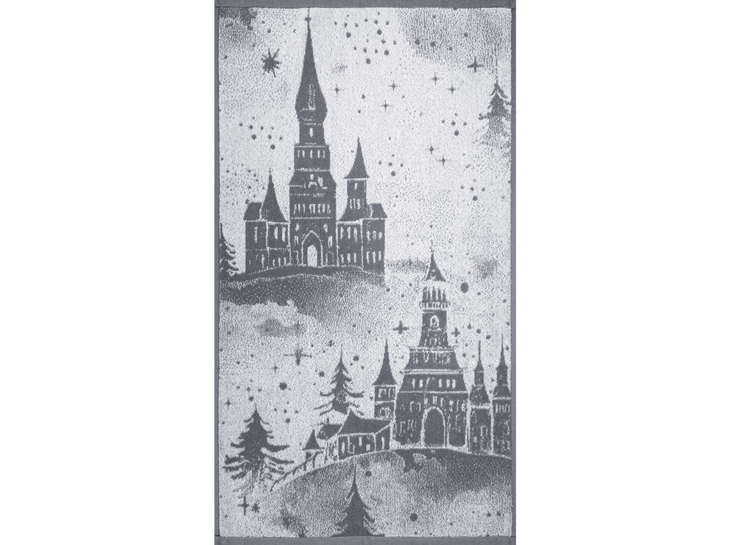 Полотенце махровое 6с103.412ж1 Зимняя сказка(графит5) 50х90см