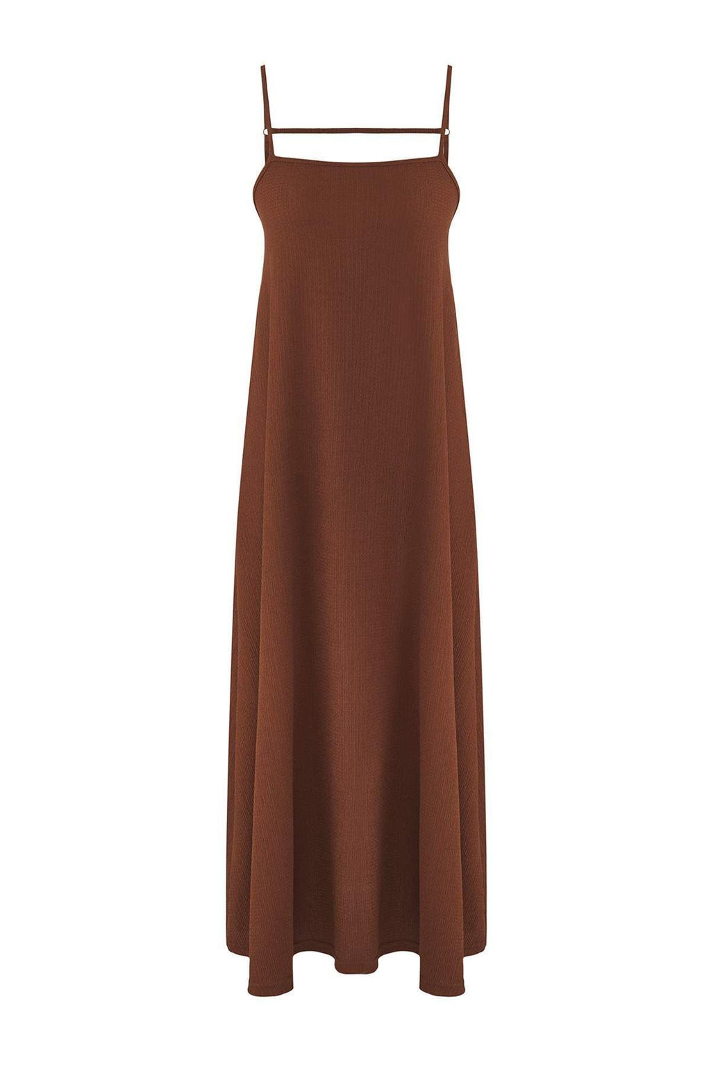 TRENDYOLMILLA Siyah Ayarlanabilir Ask?l? A-Line Burumcuk/Dokulu Orme Maxi Elbise TWOSS24EL00060  фото 56