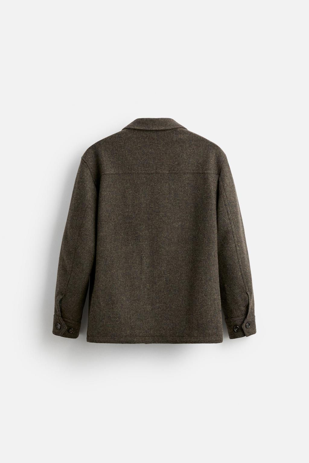 WOOL OVERSHIRT WITH POCKETS - Zara фото 8