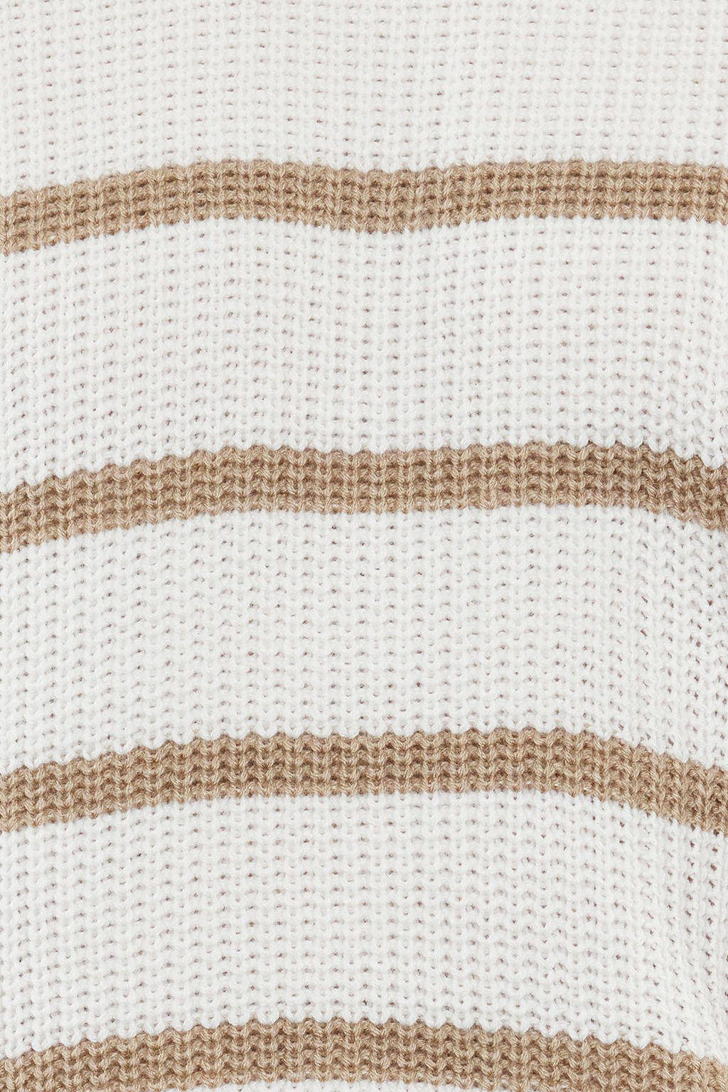 Vizon Casual Oversize Bisiklet Yaka Cizgili Triko Kazak TMNAW23KZ00285