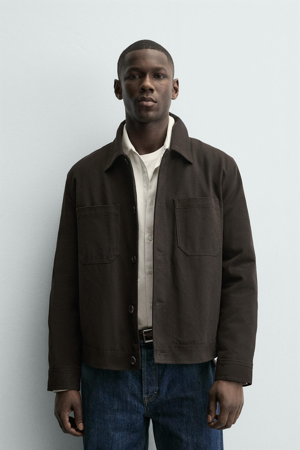 SOBRECAMISA ACOLCHADA BOLSILLOS / Chocolate - Zara фото 2