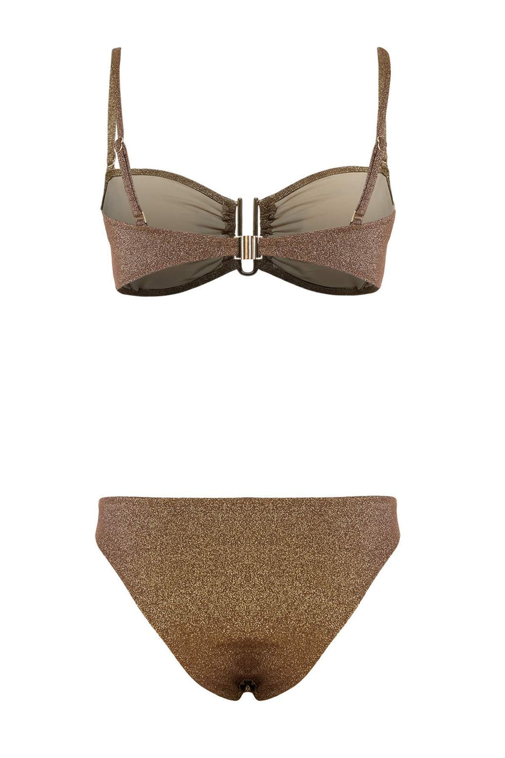 TRENDYOLMILLA Vizon Straplez Aksesuarl? Simli Regular Core Bikini Tak?m? TBESS25BT00108  фото 10