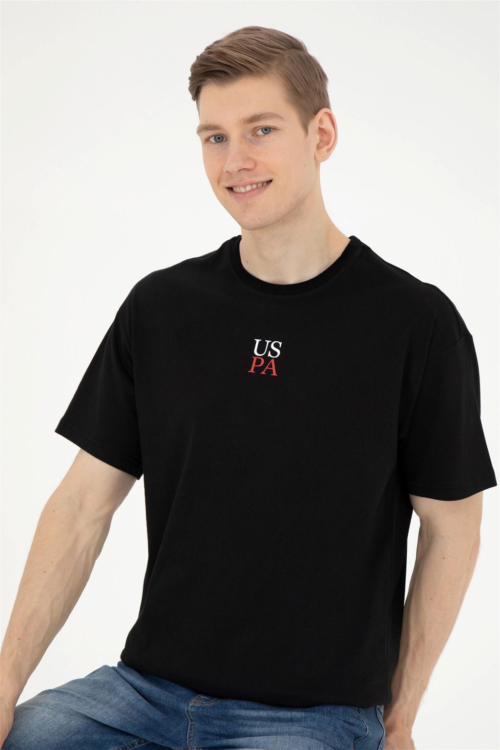 Мужская черная футболка - U.s. polo assn фото 2