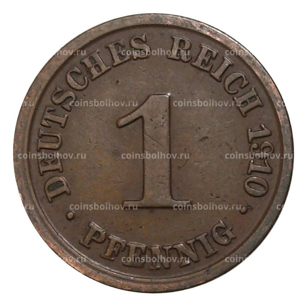 1 пфенниг 1910 года J Германия