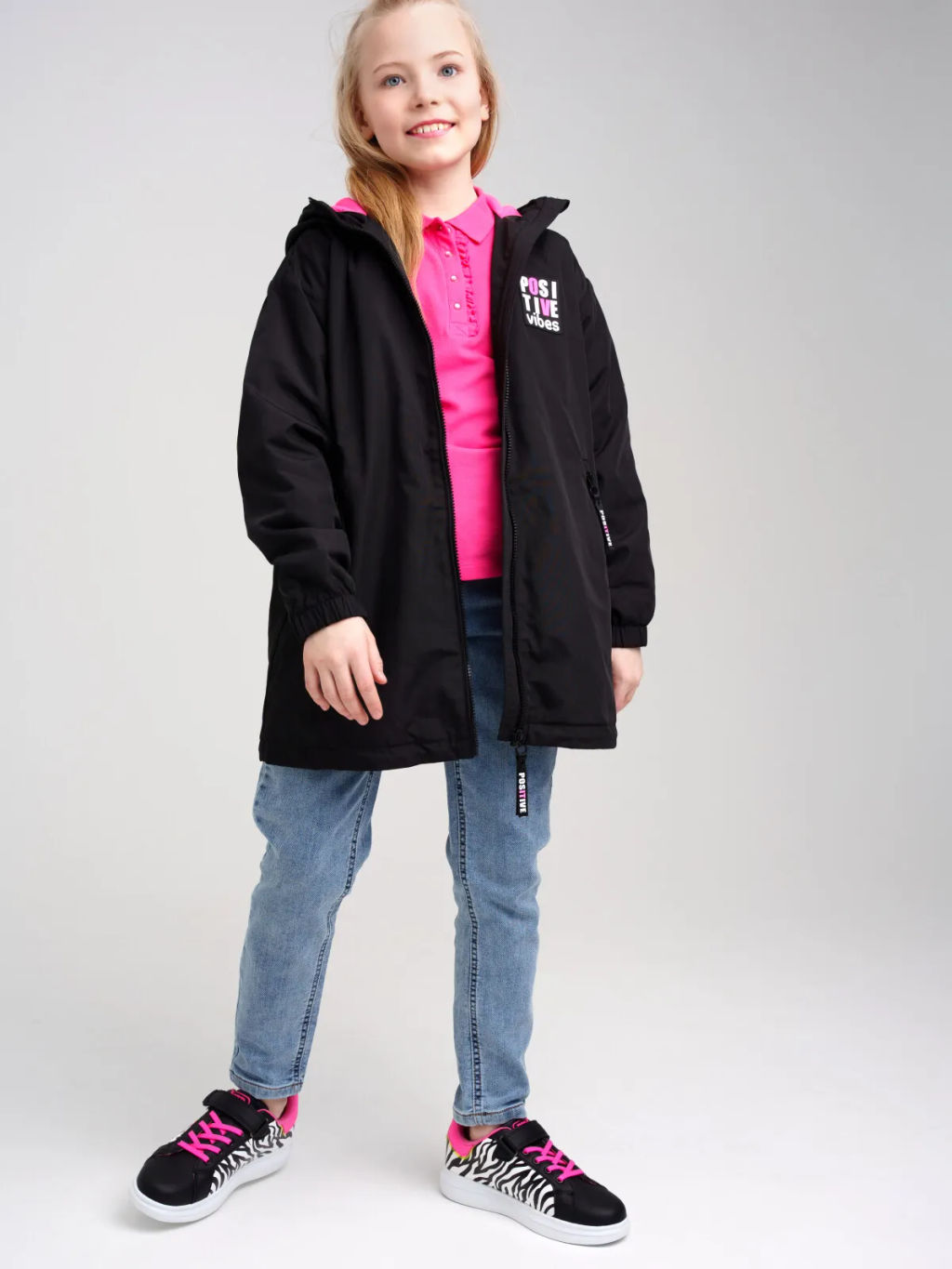 12321125 Куртка текстильная с полиуретановым покрытием для девочек (ветровка) - Playtoday фото 5