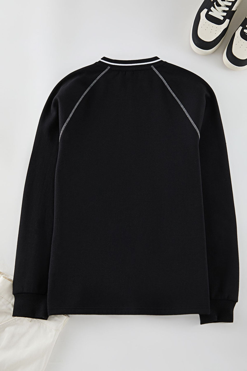 TRENDYOL MAN Bej Regular/Normal Kesim Dikis ve Yaka Triko Bant Detayl? Bask?l? Sweatshirt TMNAW25SW00166 - Trendyolmilla фото 8