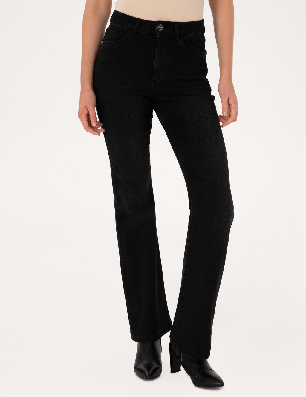 Siyah Flare Fit Jean Pantolon - Pierre cardin фото 2