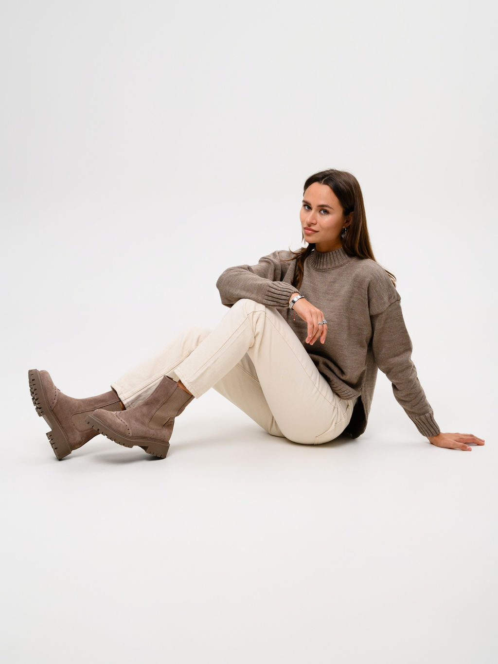 Челси 360.P.taskanaka.Капучино замша/шерсть