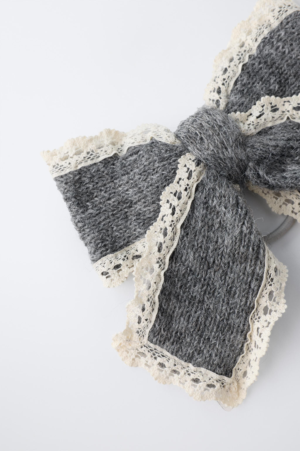 KNIT BOW HAIR CLIP SCRUNCHIE - Zara фото 3