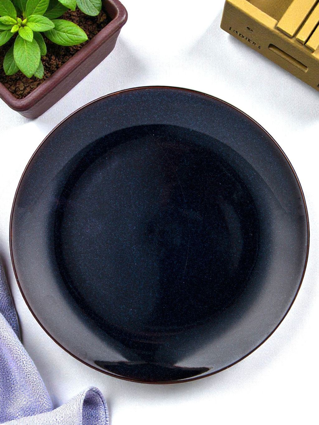 ТАРЕЛКА ОБЕДЕННАЯ BRONCO LUSTER 26 СМ СИНЯЯ фото 5