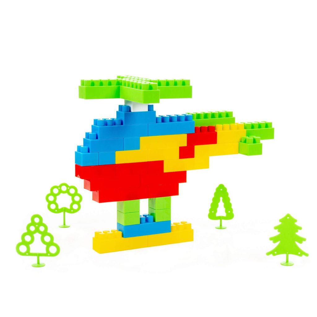 Конструктор Строитель (Большой, 115 элементов) (в мешке) - Полесье фото 5