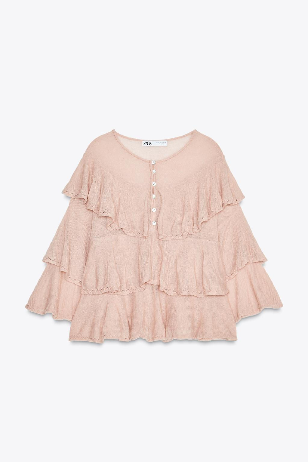 RUFFLED KNIT SWEATER - Zara фото 4