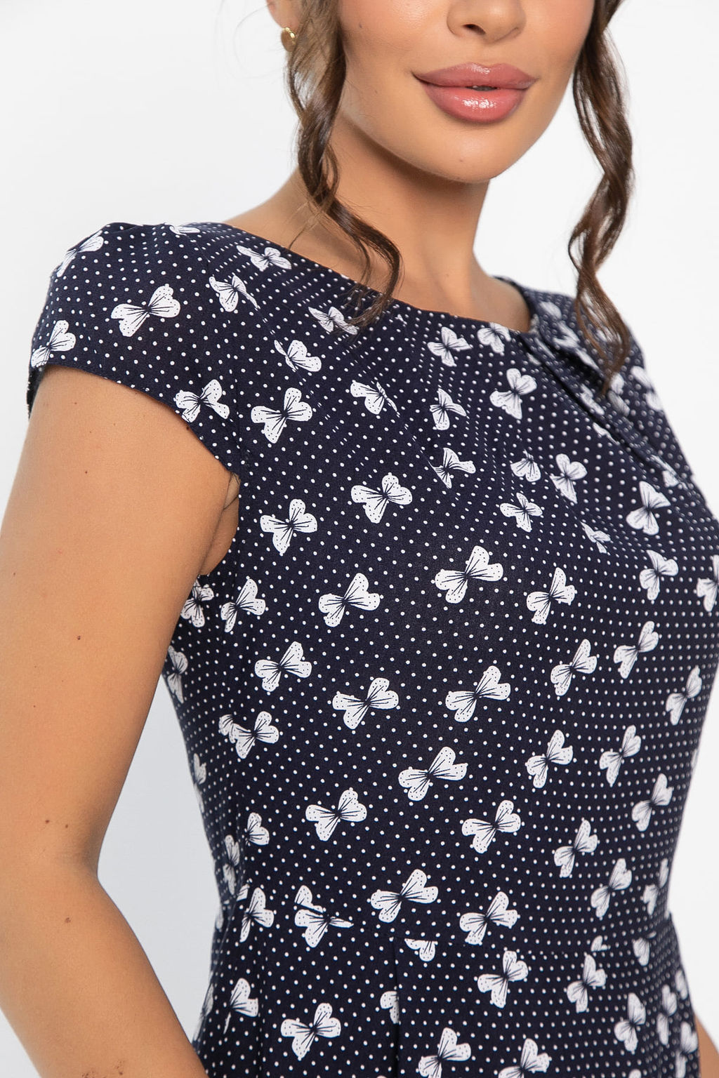 Платье Габриэль (синее/бантики) П13954-10М