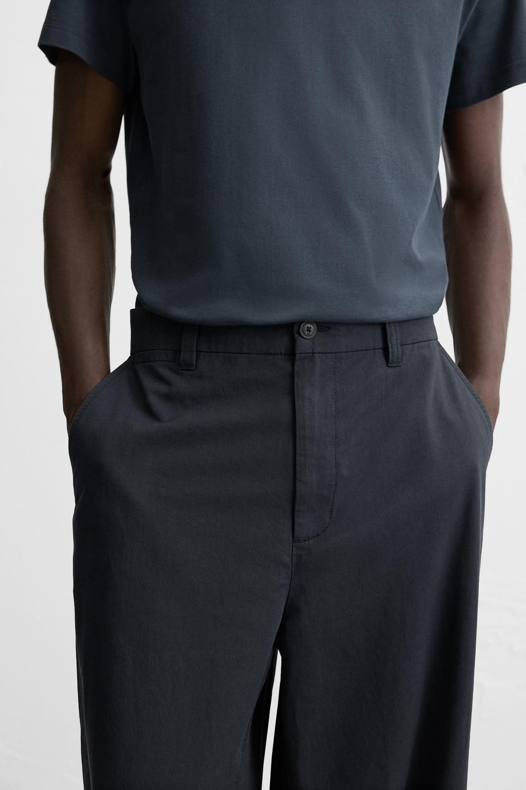 REGULAR FIT TEXTURED TROUSERS - Zara фото 5