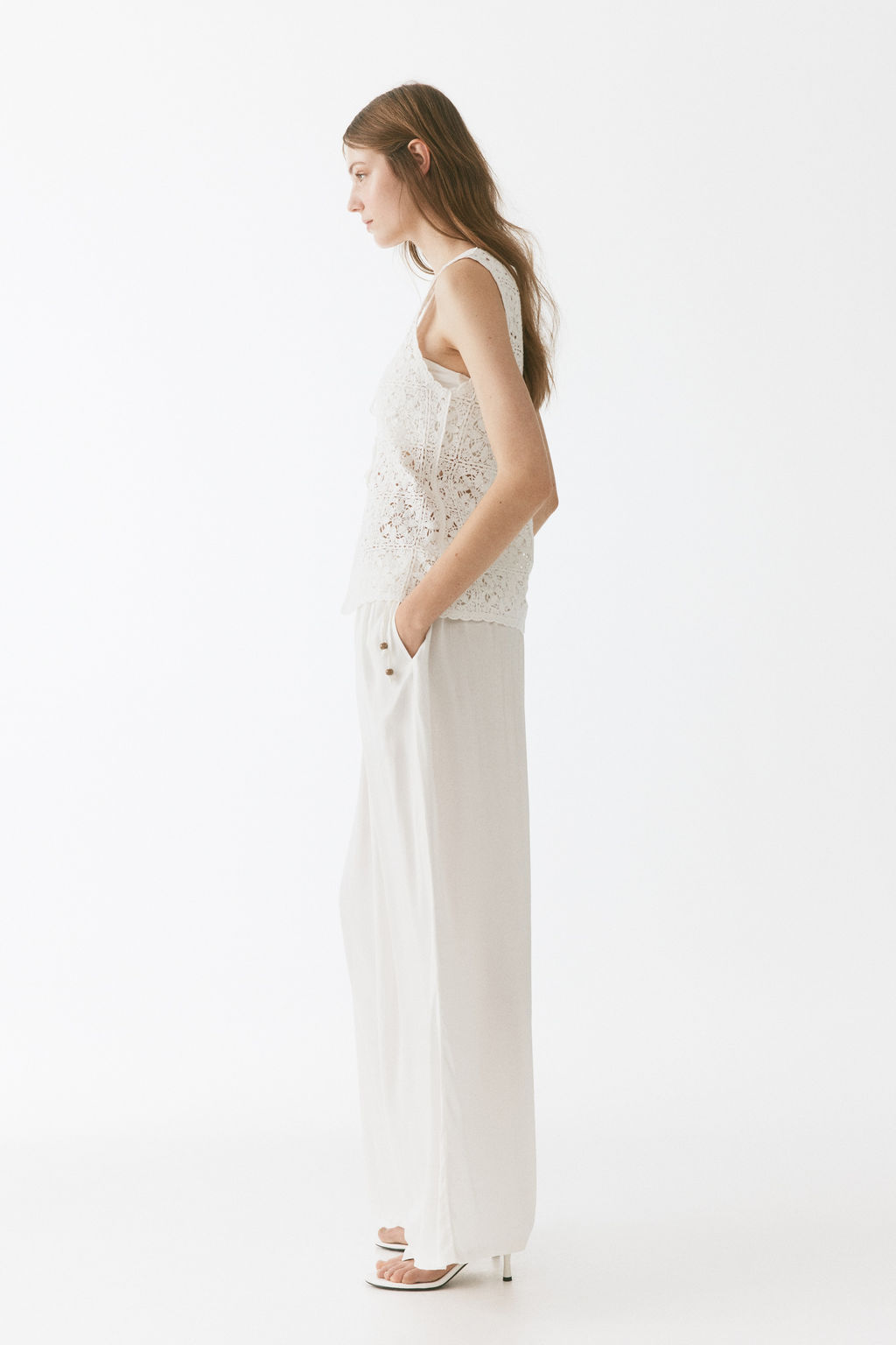 Pantal?n amplio con cord?n de ajuste - H&m фото 5